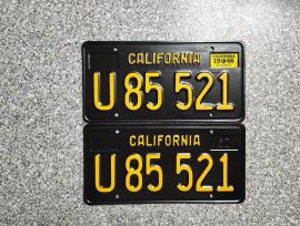 1966 California Commercial License Plates, DMV Clr