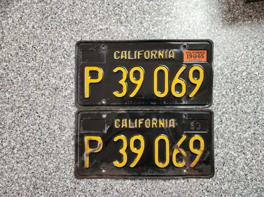 1965 California Commercial License Plates, DMV Clr