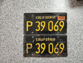 1965 California Commercial License Plates, DMV Clr