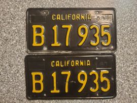 1963 California Commercial License Plates, DMV Clr