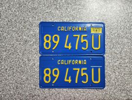 1972 California Commercial License Plates, DMV