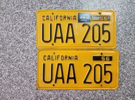 1960 California License Plates, DMV Clear 