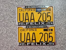 1960 California License Plates, DMV Clear 