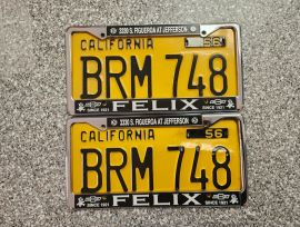 1956 California License Plates, DMV Clear