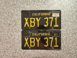 1969 California License Plates, DMV Clear