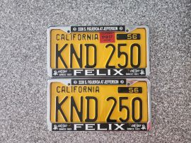 1957 California License Plates, DMV Clear