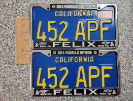 1970 California License Plates, DMV Clear 