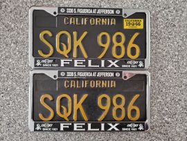 1965 California License Plates, DMV Clear 