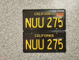 1965 California License Plates, DMV Clear