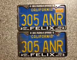1970 California License Plates, DMV Clr