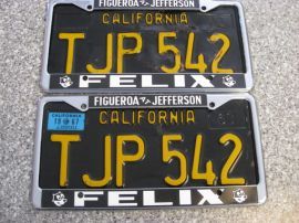 1967 California License Plates, DMV Clear 
