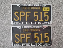 1966 California License Plates, DMV Clear 