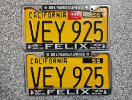 1961 California License Plates, DMV Clear