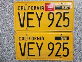 1961 California License Plates, DMV Clear