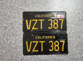 1968 California License Plates, DMV Clear