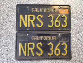 1965 California License Plates, DMV Clear