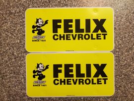 Felix Chevrolet License Plate board Inserts