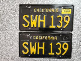 1966 California License Plates, DMV Clr