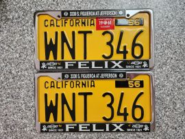 1961 California License Plates, DMV Clear 