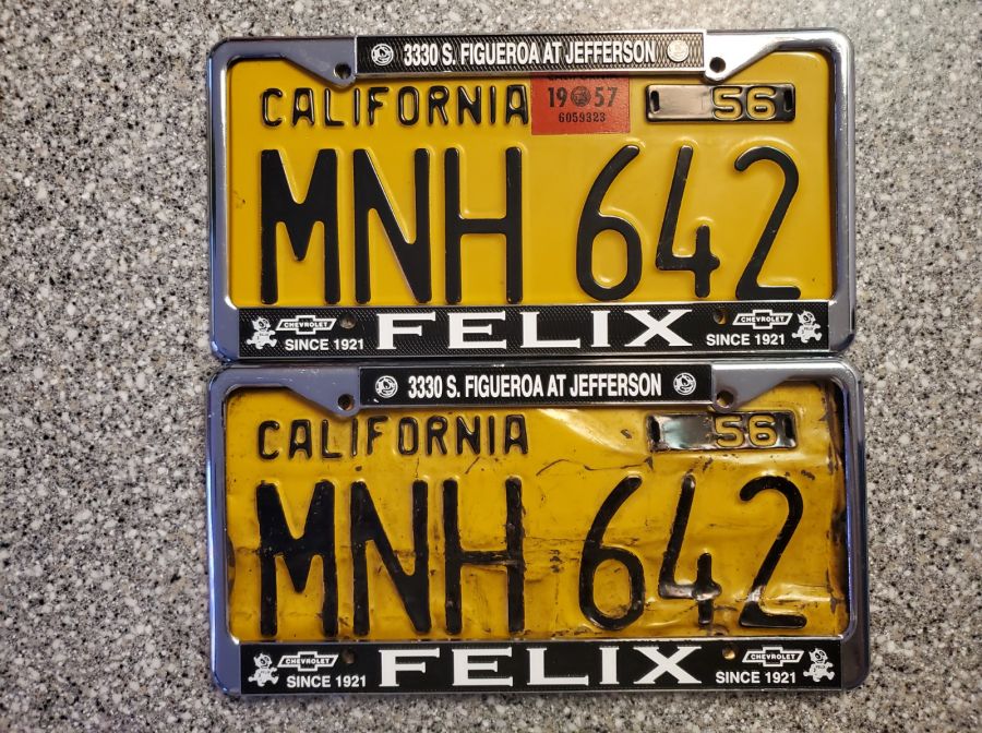 1957 California License Plates, DMV Clear