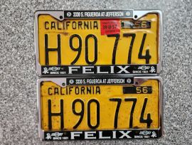 1957 California Commercial License Plates, Clear