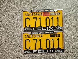 1957 California Commercial License Plates, DMV Clr