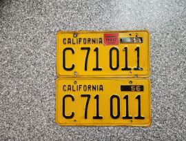 1957 California Commercial License Plates, DMV Clr