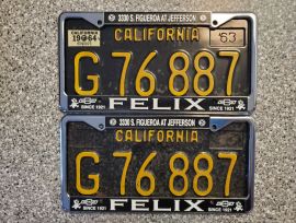 1964 California Commercial License Plates, DMV Clr