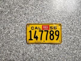 1961 California Motorcycle License Plates, DMV 
