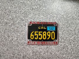  1967 California Motorcycle License Plate, DMV Clr