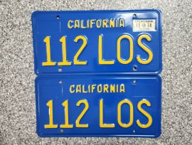 1974 California License Plates, DMV Clr