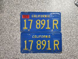 1973 California Commercial License Plates, DMV Clr