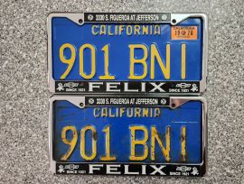 1970 California License Plates, DMV Clr           
