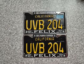 1967 California License Plates, Pro-Restored, DMV 