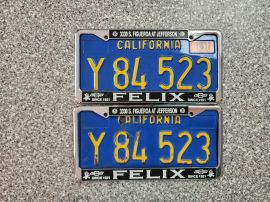 1970 California Commercial License Plates, DMV Clr