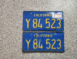 1970 California Commercial License Plates, DMV Clr