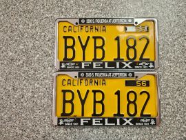 1956 California License Plates, DMV Clear