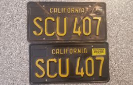 1966 California License Plates