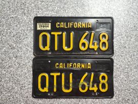 1964 California License Plates, DMV Clear