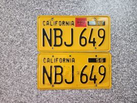 1957 California License Plates, DMV Clear