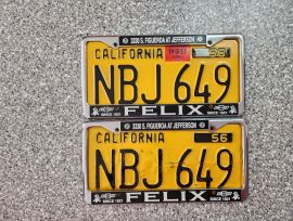 1957 California License Plates, DMV Clear