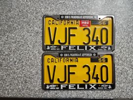 1961 California License Plates, DMV Clear 