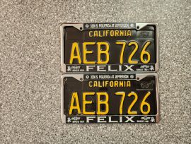 1963 California License Plates, DMV Clear