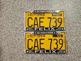 1956 California License Plates, DMV Clear