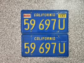 1972 California License Plates, DMV Clr