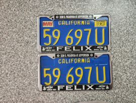1972 California License Plates, DMV Clr