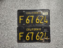 1964 California Commercial License Plates, DMV Clr