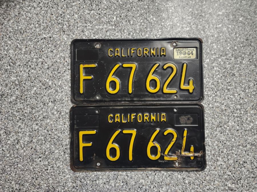 1964 California Commercial License Plates, DMV Clr