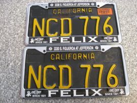 1965 California License Plates, DMV Clear