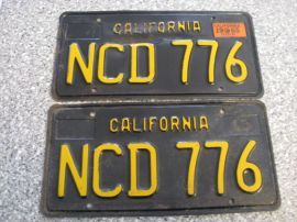 1965 California License Plates, DMV Clear